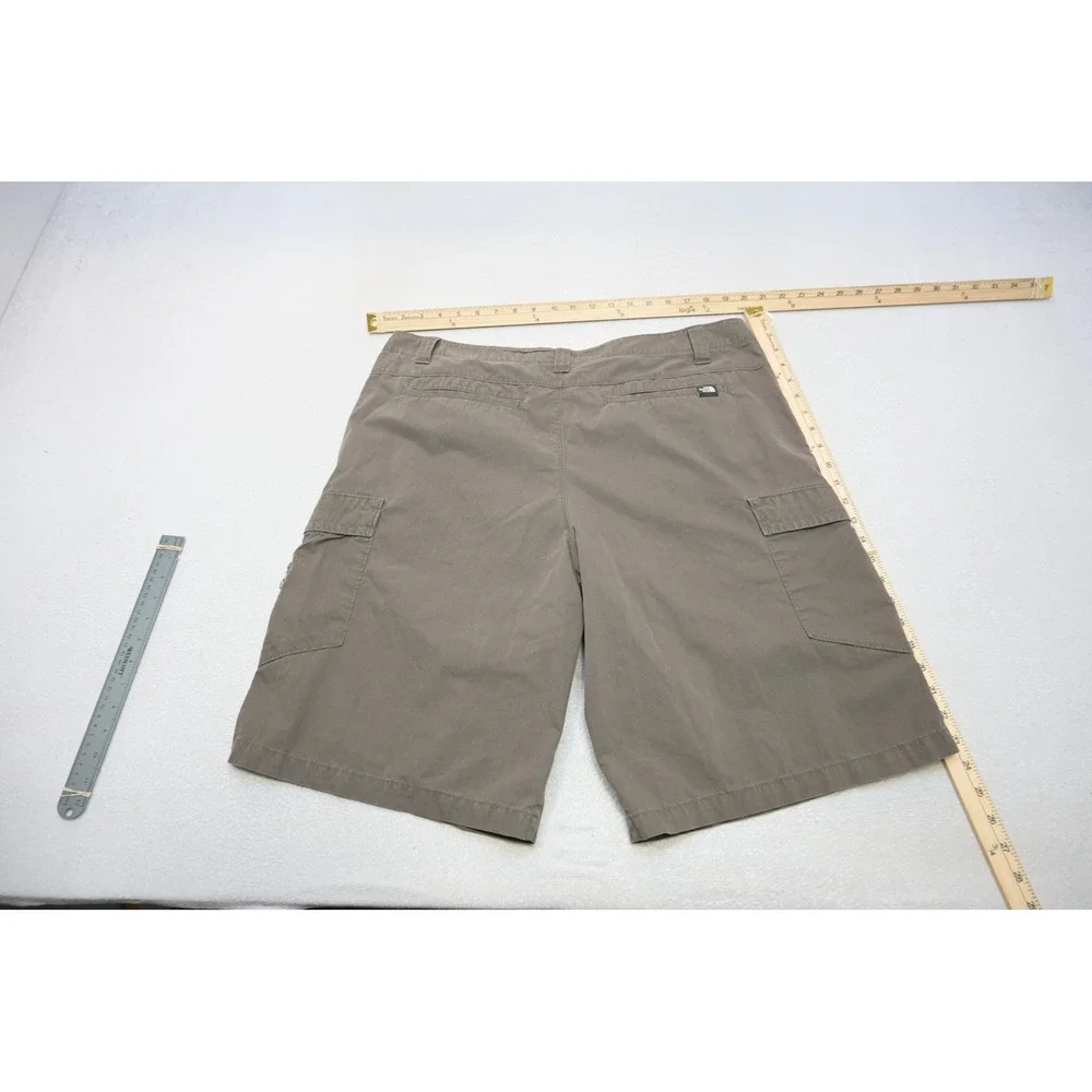 The North Face Cargo Shorts Mens 38 Taupe Olive Brown Utility Hiking Excellent